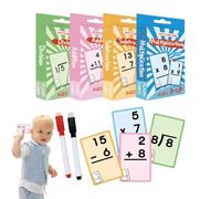 Cartes flash mathématiques pour enfants, cartes flash d'addition et de soustraction, cartes flash mathématiques effaçables à sec, cartes flash éducatives pour enfants, amélioration des compétences