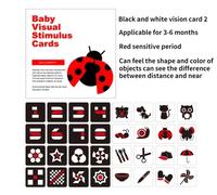 Cartes Flash Montessori Noir Et Blanc Pour Bébé Et Enfant,Jouet D'éthiculation Visuelle Pour Les Grands Abonnés - Type 16 Sheets 3-6 Month