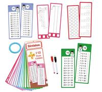 Cartes Flash Multiplication | Cartes Flash pour Les - Jeu d'apprentissage interactif Double Face avec 2 stylos effaçants à Sec pour ole à Domicile
