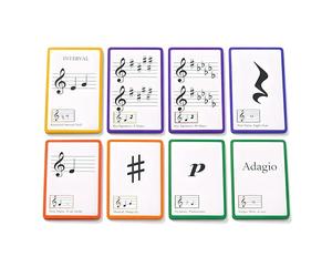 Cartes Flash Musicales 50 PCS, 54 Cartes Flash de la Théorie des Notes de Piano avec Notation du Personnel, Noms de Syllabes de Pitch, Position de Clavier, Plat Fort, Outil
