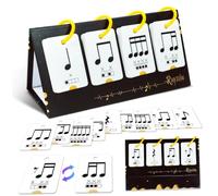 Cartes Flash Musicales, 72 Cartes Flash Notes de Musique avec Anneaux détachables, Support Pliable pour Enfants étudiants débutants