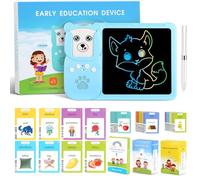 Cartes Flash Parlant (Bilingue Anglais Espagnol) Jouets éducatifs Montessori Enfants pour 2 3 4 5 6 Années, 225 Cartes Double et 510 Mots