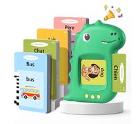 Cartes Flash Parlantes Cartes éducatives pour Enfants Talking Flash Cards 112 Feuilles 224 Mots De 2 3 4 5 6 Ans Montessori Jouets éducatifs pour Enfants (Améliorer Vert Français)