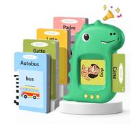Cartes Flash Parlantes Cartes éducatives pour Enfants Talking Flash Cards 112 Feuilles 224 Mots De 3+ Ans Montessori Jouets éducatifs pour Enfants Cadeaux d'anniversaire(Italien Vert)