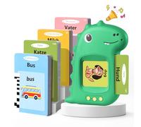 Cartes Flash Parlantes Cartes éducatives pour Enfants Talking Flash Cards 112 Feuilles 224 Mots De 3+ Ans Montessori Jouets éducatifs pour Enfants Cadeaux d'anniversaire(Allemand Vert)
