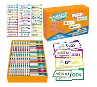Cartes flash phonétique, lecture des lettres Sounds Flashcard activités et rimes Familles mots éducationnels pour filles de 4 à 8 ans