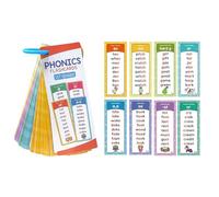 Cartes Flash Phonétiques pour - Ensemble d'apprentissage De La Lecture De 60 Pièces | 117 Combinaisons De Phonèmes, Plus De 900 Mots Rimés Recto-Verso | Jeux De Mots D'orthographe pour La CLAS