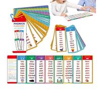 Cartes Flash Phonics, Étanches, 13x9x2cm, Jeu De Mots À Vue, Jeu De Mots, Résistant Aux Déchirures, pour D'âge Préscolaire, Maternelle, École À Domicile, Salle De Classe, Voyage, Camping,