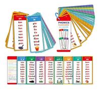 Cartes Flash Phonics - Papier Laminé Double Face, Activités D'apprentissage Interactives, Jouets Avec Lettres | Ensemble Phonétique Avec 117 Groupes De Phonèmes, 900 Mots Rimés Pour La Maison, L'école
