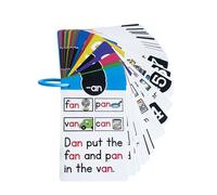 Cartes flash phoniques avec images pour apprentissage précoce des mots - Cartes de construction - Cartes flash d'étude pour la maternelle et les tout-petits - Ressources scolaires à domicile