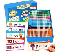 Cartes flash phoniques, livre de construction de famille de mots avec 40 livres à rabat de lecture et de comptines, apprendre à lire des mots à vue, jeux de lecture pour la maternelle, activités