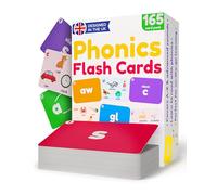 Cartes flash phoniques pour enfants à partir de 3 ans | 165 cartes d'apprentissage double face | Lettres, digraphies, trigraphies, mélanges et mots difficiles | Lecture précoce colorée et jeux de