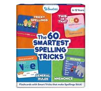 Cartes flash pour enfants - 60 cartes avec 4 catégories, stratégies d'orthographe pour la pratique de l'écriture et la préparation aux tests, aides à l'apprentissage des langues sans écran, cadeau