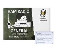Cartes flash Premier - Cartes mémoire d'étude de licence générale ARRL Ham Radio | Toutes les questions et réponses pour l'examen de licence générale (élément 3) | Fabriqué aux États-Unis | *Date