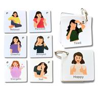Cartes flash sentiments et émotions, aide à la communication, cartes de communication pour l'autisme, cartes d'apprentissage émotionnel