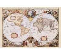 Cartes géographiques - Affiches - Cartes Map of the World Carte du monde + 1 paquet de tesa Powerstrips® - Contenu 20 pièces