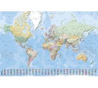 Cartes géographiques - Carte du monde en anglais World Map - Poster impression 1:45 millions, 91,5x61cm
