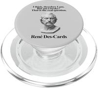 Cartes I Think Therefore I Am But Am I Broke René des-Cards PopSockets PopGrip pour MagSafe
