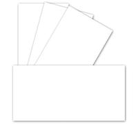 Cartes individuelles - format: DL - Qualité supérieure - 9,9 x 21 cm - Très solides - Idéal pour cartes de vœux et invitations - 200x - couleur: 10 - Hochweiß