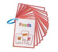 Cartes interactives de vocabulaire pour tout-petits - Carte d'apprentissage précoce - 11 cm x 8 cm - Pour enseignants de maternelle, matériel d'apprentissage des langues préscolaires