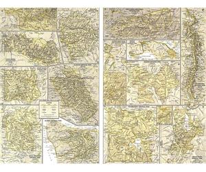 Cartes intérieures des parcs nationaux de 1958