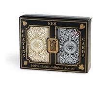 Cartes Kem Arrow Black and Gold bridge jumbo : 2 jeux Noir et Or G