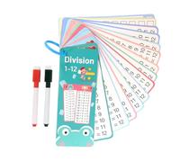 Cartes mathématiques Flash, cartes d'apprentissage des mathématiques | Division de multiplication de suppression d'ajout du jeu | Effacer à sec Cartes éducatives double face avec trous et int