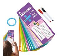 Cartes mathématiques pour l'apprentissage - 15 cartes de pratique réutilisables avec stylo | Jeu d'apprentissage interactif pour élèves du primaire, aide à l'apprentissage pour l'entraînement