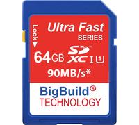 Cartes Mémoire 64Go Ultra Carte 90 Mo/S Class 10 Sd Sdxc Mémoire Rapide Pour Nikon Coolpix A10 Caméra