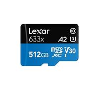 Cartes mémoire High-Performance 633x 512 Go microSDXC Class 10 UHS-I U3 A2 SDXC MicroSD