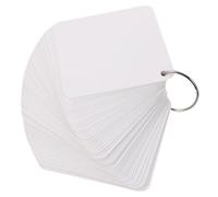 Cartes Mémoire Vierges Pré-perforées avec Anneaux, 200 Feuilles | Fiches de Révision Polyvalentes, Écriture Facile, pour t Crèche, avec Anneaux Métalliques