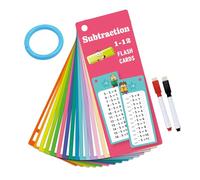 Cartes mémoires effaçables et inscriptibles pour exercices d'opérations mathématiques pour enfants - Cartes d'apprentissage précoce pour les étudiants d'âge préscolaire - Cartes de division de