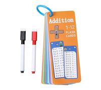 Cartes mémoires interactives multiplications factuelles mathématiques réutilisables apprentissage pour écrire et effacer des faits mathématiques