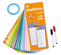 Cartes mémoires réutilisables pour enfants - Pour apprentissage des mathématiques - Effaçables - Pour la pratique de la petite enfance - Cartes flash de soustraction