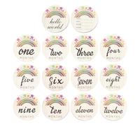Cartes Mensuelles Souvenir de Naissance Bébé pour 14 Pièces en Bois