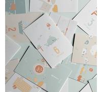 Cartes mes premiers mois -instants magiques | 12 Cartes pour capturer les moments magiques de la première année de bébé | Cadeau de naissance | Photo Souvenir pour Future Bébé et Parents (Bleu/Gris)