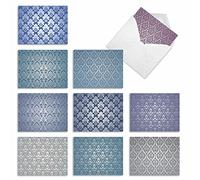 Cartes Mpocb-ptrn6 Lot doté d'une grande variété de motifs par le meilleur Card Company 10 Assorted Blank Note Cards (M6575OCB) M6575OCB Royal Pattern Notecard Set