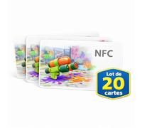 Cartes NFC Compatibles Splatoon 1/2 / 3 - Lot de 20 Cartes - Compatible Nintendo Wii U, Nintendo Switch, Switch Lite, Switch OLED et Switch 2 - avec Boîte de Rangement