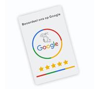 Cartes NFC multilingues ES/EN/FR/DE/NL pour Google Reviews, compatible avec Android et iPhone, cartes sociales pour entreprises (néerlandais)