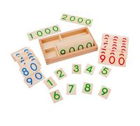 Cartes Numériques En Bois | 1-9000 Jouets Numériques | Jeu De Mathématiques Éducatifs | D'âge Préscolaire, Garçons, Filles, Maison, École, Salle de Jeux, Voyage, Voyage En Voiture