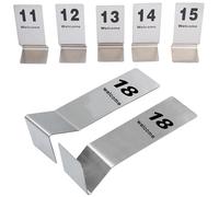 Cartes Numéro De Table en Acier Inoxydable, Signes De Table De Nombres 1-25/1-50, Signes Numériques Recto-Verso, Numéro Plaque pour Restaurants Cafés Bars Fête De Mariage(1-25)