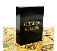 Cartes Oracle Belline Version Française - Jeu de Divination Mystérieuse pour Lecture Psychique avec Instructions en Papier noir