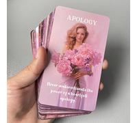 Cartes Oracle de Romance et d'Amour Anglais 12x7cm dans une boîte. Jouets de divination de prophétie avec des mots clés et 50 cartes. Papetier