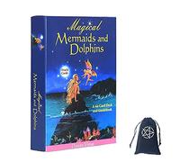 Cartes Oracle des sirènes et des Dauphins Magiques,Magical Mermaids and Dolphins Oracle Cards,with Bag,Tarot Deck