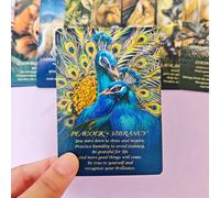 Cartes Oracle Esprit Animal, 52 cartes en papier en anglais, cadeau de Noël, d'anniversaire, du Nouvel An, jeu de cartes de divination pour rassemblement familial, jeu de cartes Papetier