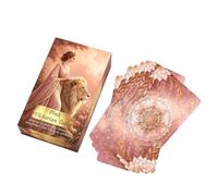 Cartes Oracle, Méditation De Lecture Spirituelle, 13 X 8 X 3,5 Cm, Ensemble De 78 Pièces Portables Classiques Roses Fortune, Cartes De Guidage De Style Tarot De Divination, Plaisir De Jeu Pour Les Déb