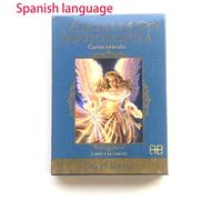 Cartes oracles des Anges de l'Abondance en espagnol avec guide en PDF en espagnol, jeux de cartes de lecture angélique Papetier