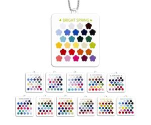 Cartes Palette d'Analyse de Couleur Gabarit de Stylisme en Acrylique | Gabarit Chromatique de Correspondance pour Tenues de Garde-Robe Saison Automne Hiver