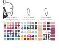`Cartes Palette de Couleurs 12 Saisons Acrylique 2D Anti-Rayures Portable | cartes modèles d'analyse de couleurs pour choix , planning garde-robe, shopping, trajets quotidiens