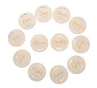 Cartes Photo Mensuelles Bébé en Bois pour Souvenirs de Naissance | Carte Mois par Mois, Gravure Soignée, Design Créatif, Accessoires de Photographie, pour Parents et -nés
